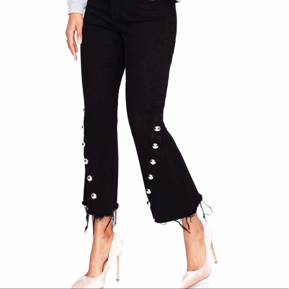 Rachel Rachel Roy Crop Flare Black Denim